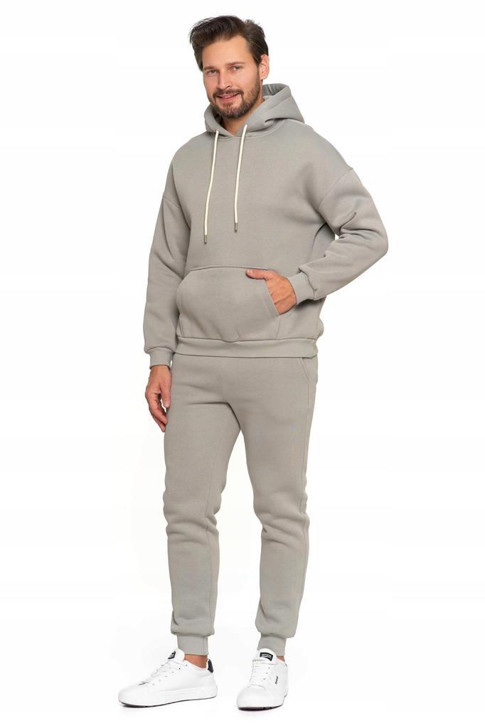 Men's Hooded Sweatshirt Oversize Cotton Warm MORAJ 3XL GREY