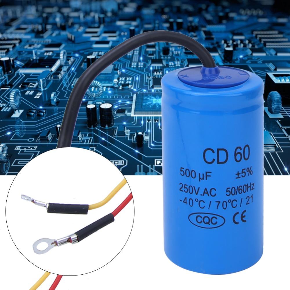 Wire Included CD60 Start Capacitor 250VAC CD60 Run Start Capacitor  Air Compressor