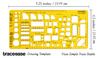 Traceease House Plan Architectural Template, Kitchen & Bath Fixtures Stencil, Designer Drafting Tool, 23.4 X 11.4