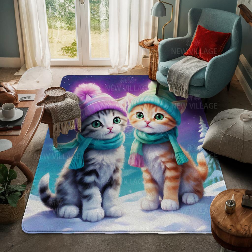 Koberec ke vchodu do domu Rohožka ke dveřím do domu Obývací pokoj Vana Koupelna Protiskluzové koberce s absorpcí vody vana Veselé Vánoce zima