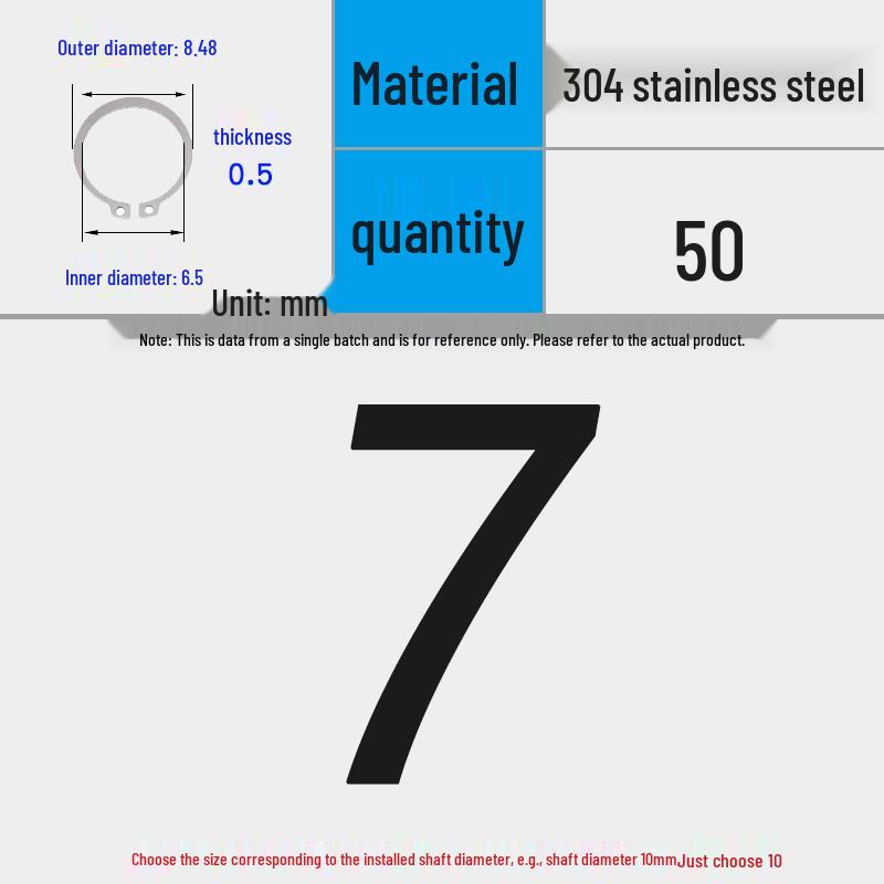 304 Stainless Steel Snap Ring for 3-200 Bearing