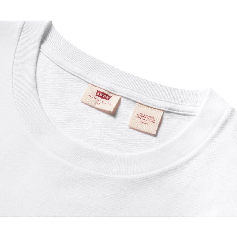 Levis Sommer Lässiges Rundhals Kurzarm T-Shirt Unisex Oberteile Weiß 002U3-0000