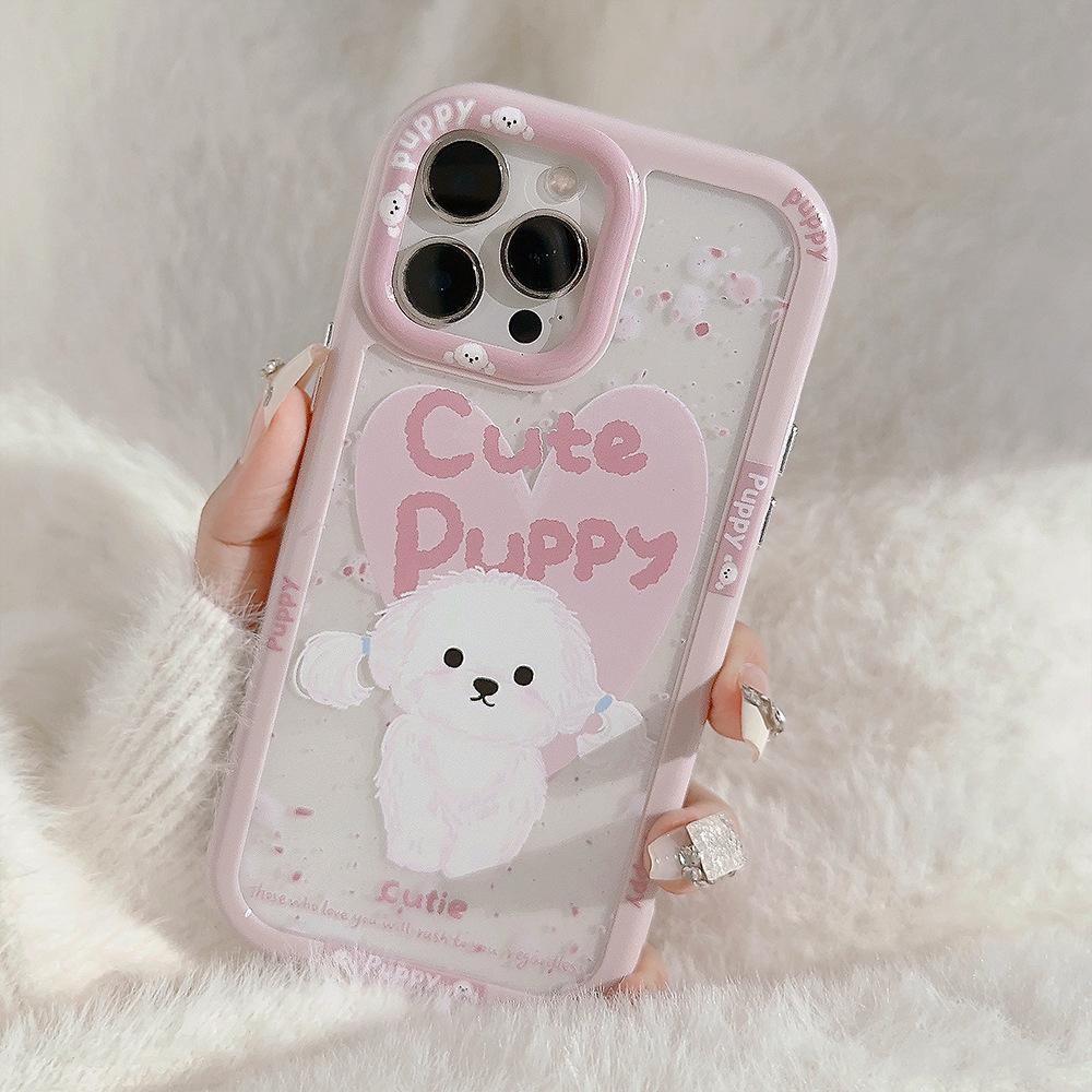 Applicable iPhone16Super cute loving puppy15Mobile phone shell for iphone17ProMax Magnetic Attraction14Acrylic12Hard