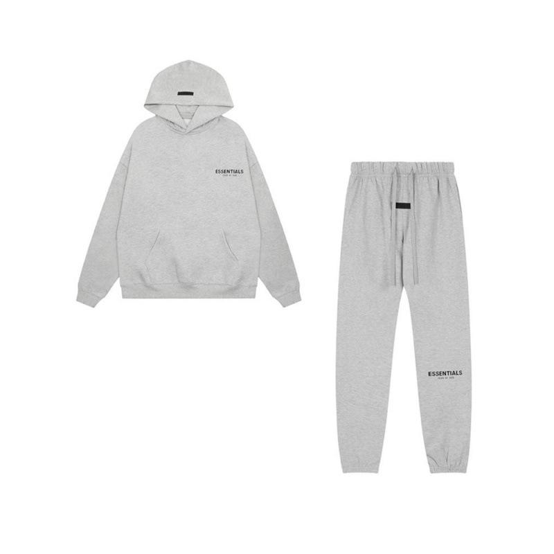 FOG Men's Plus Velvet Hoodie, Double Stitched, Trendy American Brand, Heat Transfer ESSENTIALS, Loose Fit Couple Jacket F