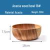 Bol de Service à Salade et Riz en Bois d'Acacia