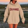 Women's Casual Hooded Long-sleeved Printed Letter Baseball Jacket Plus Velvet And Thick Warm Sweatshirt