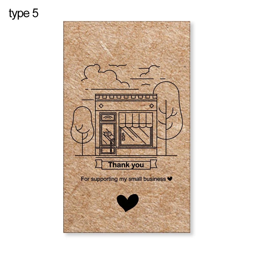 30Pcs Greeting Tags Thank You For Your Order Kraft Paper Card For Small Business DIY Crafts Gift Decoration Card Online Retail