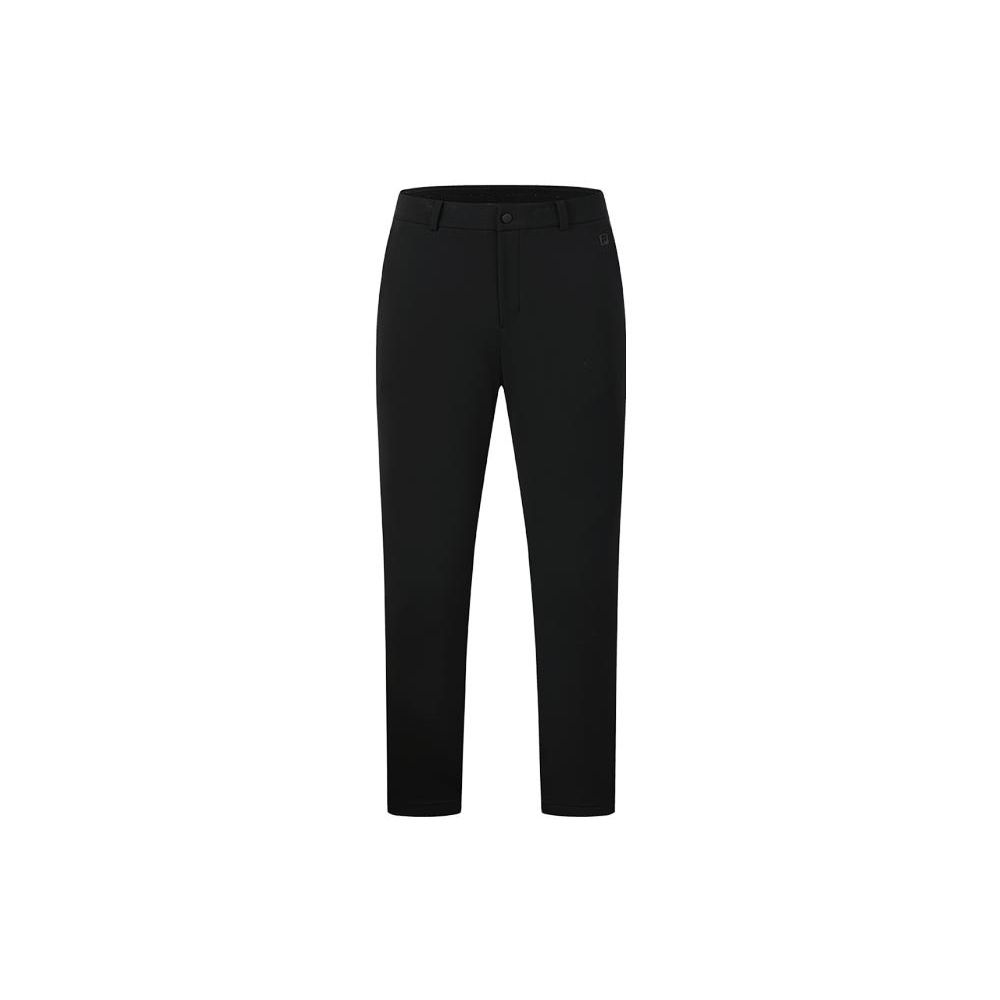 FILA Golf Series Solid Color Mid-Rise Straight Leg Casual Pants Men bottoms Black A11M345601FBK