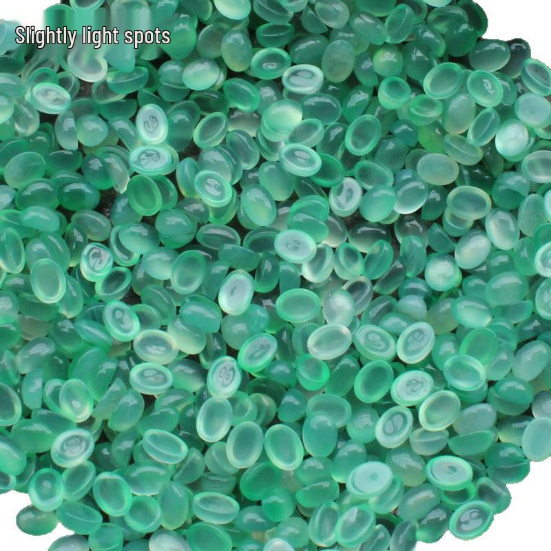 Natural Green Agate Chalcedony Jewelry Supplies for Nail Art and DIY Earrings, 6x8mm Stickers and Ornaments