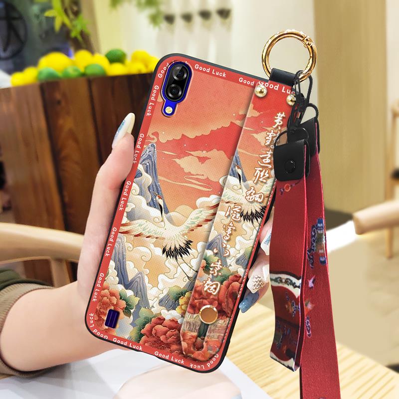 Kickstand Chinese Style Phone Case For Blackview A60 Shockproof Durable Silicone Ring Back Cover Fashion Waterproof