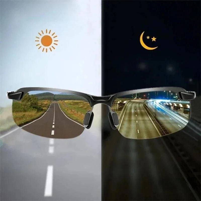 Men Night Vision Glasses for Driving Yellow Glasses PC Frame Sunglasses Outdoor Glasses To Handle At Night Anti Glare Eyewear