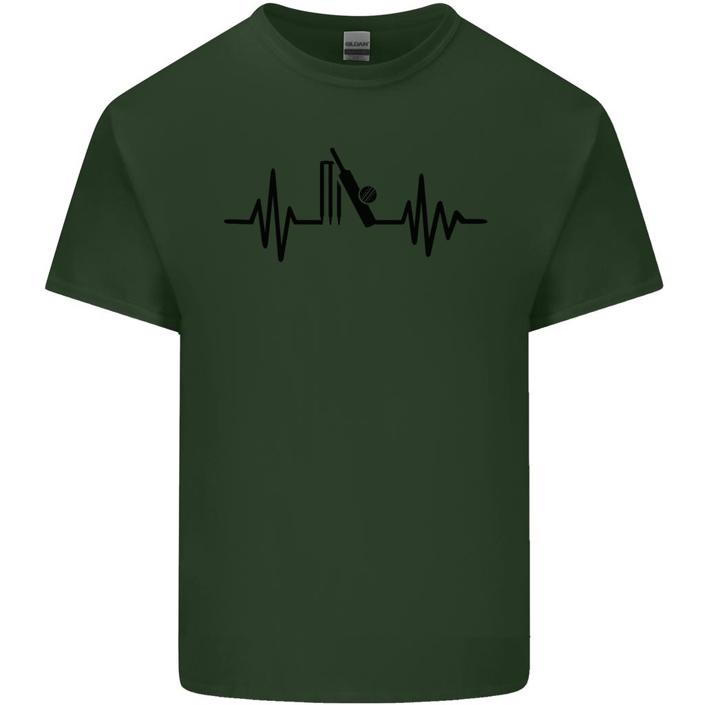 Cricket Pulse Cricketer Cricketing ECG Unisexs Light Cotton TShirt