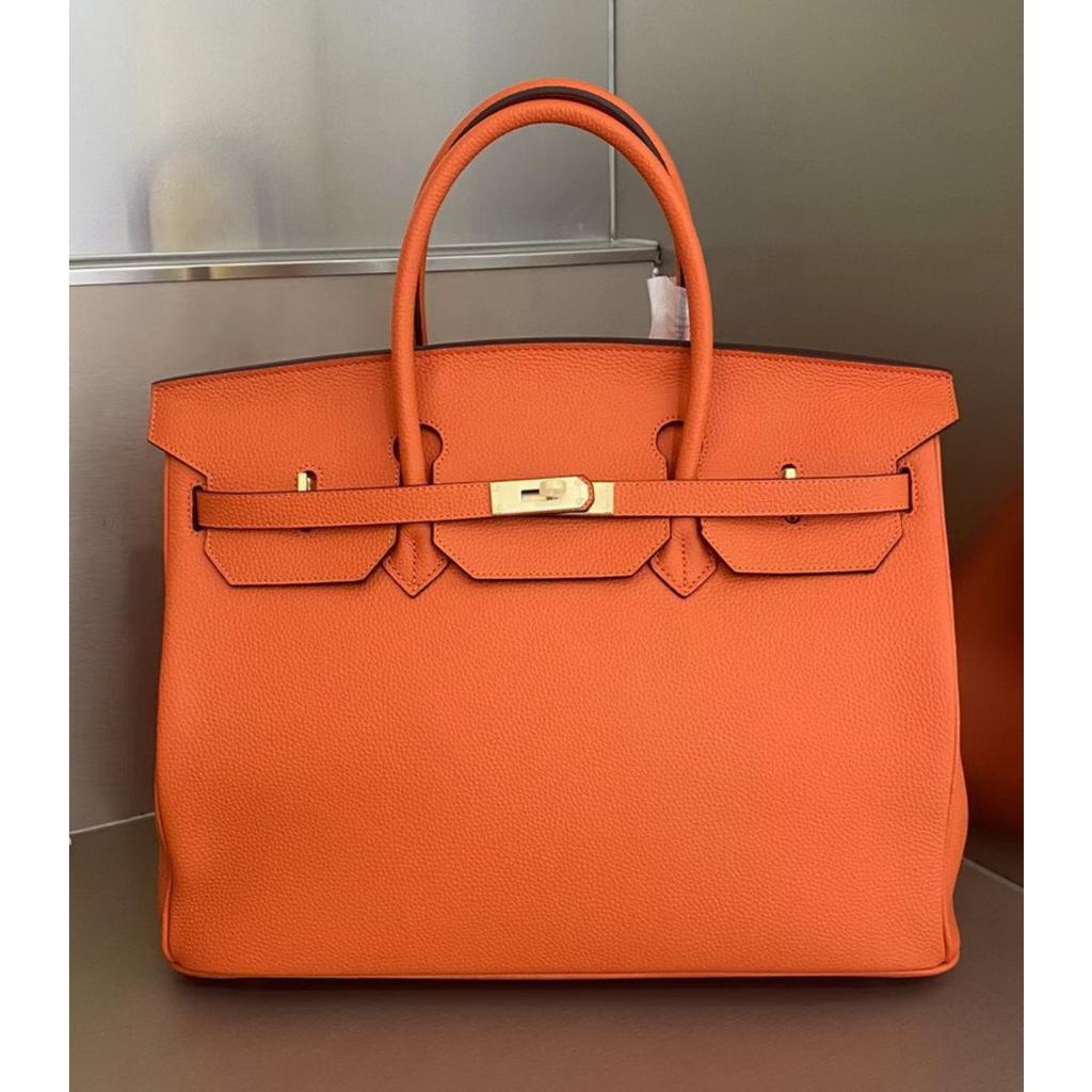 ML2026 Nueva Piel de Vaca de Capa Superior Bolso Platino de 40 cm Bolso Grande Bolso de Mano Bolso de Cuero Genuino para Mujer