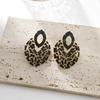 Geometric Alloy Dangle Earrings With Gold Ear Pins For Fashion Women