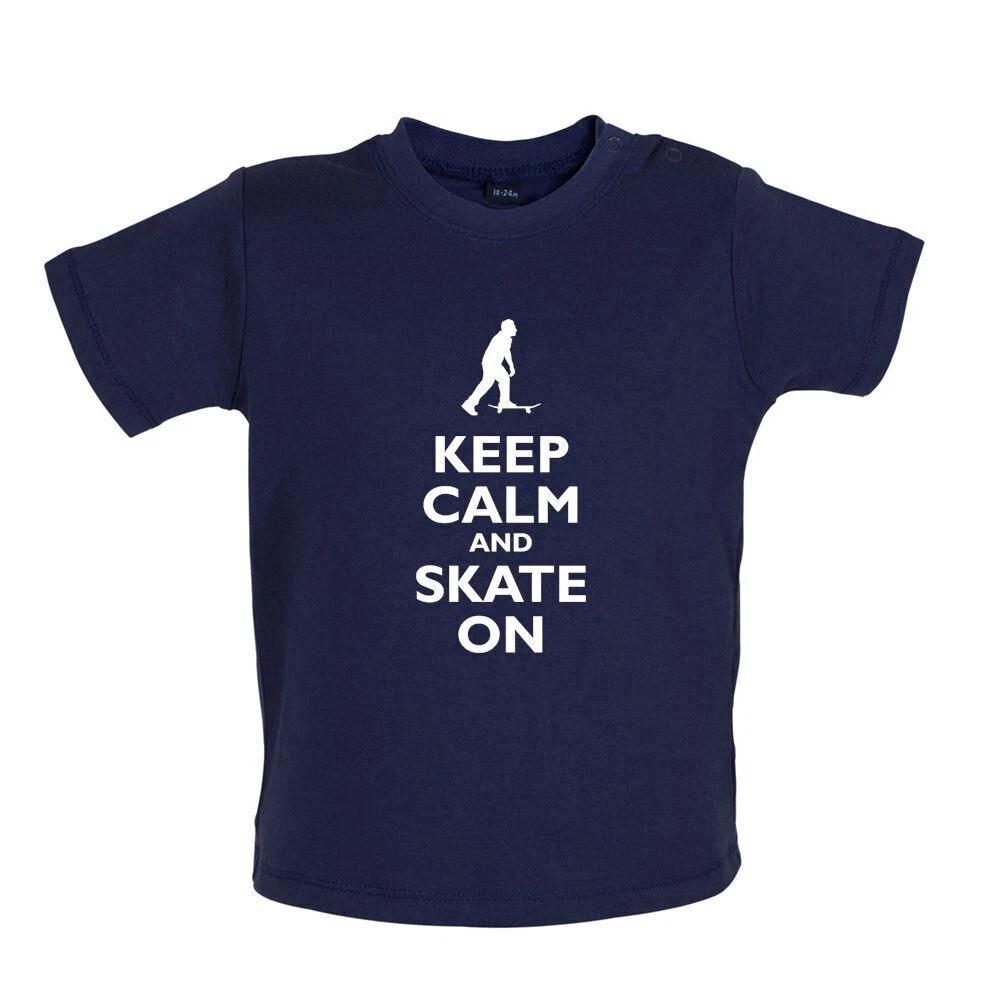Keep Calm and Skate On - Baby T-Shirt / Babygrow - Skateboarding Skateboard 120