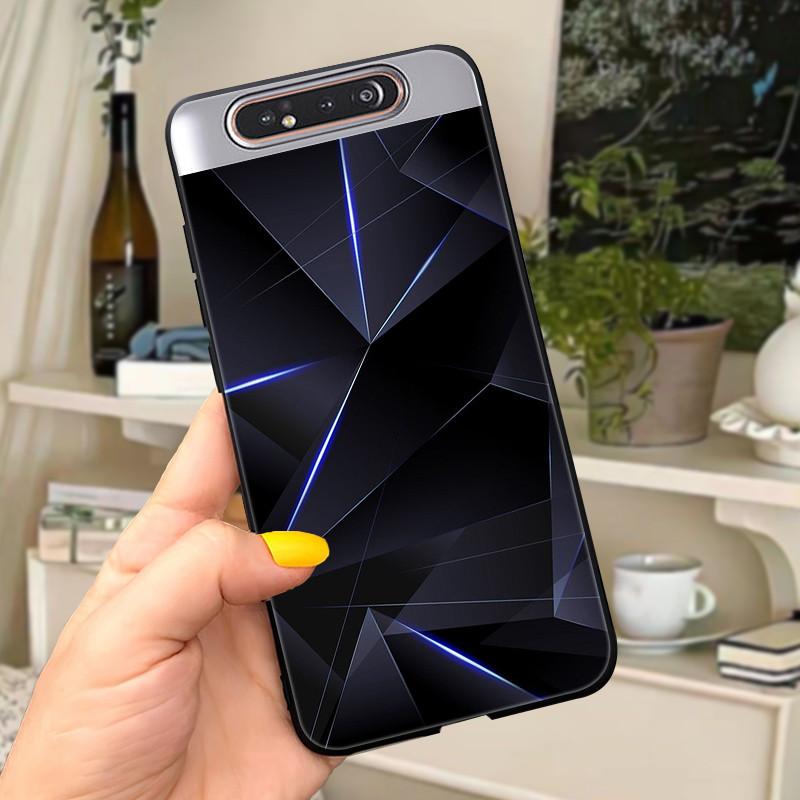 Case For Samsung A80 Case Soft Silicone Cartoon Back Cover For Samsung Galaxy A80 GalaxyA80 A 80 A805 Fundas shell Black coque