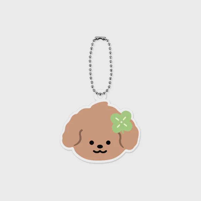 Lucky Puppy Acrylic Keyring