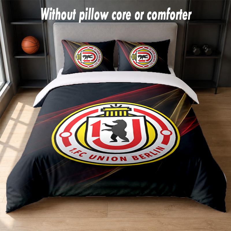 Ensemble de literie Union Berlin FC 1 Housse de couette + 2 Taies d'oreiller Doux Respirant Linge de lit pour la maison
