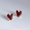 2025 Retro Red Diamond Earrings: Chic, High-End Design for Women