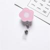 JESJELIU Flower Retractable Nurse Chest Badge Reel Clip Holder Students Doctor Work ID Card Holder Keychain Gifts Accessories