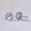 Fashion Female Earrings  Sterling Silver Geometric Flower Heart Zircon Earrings for Women  Pendientes Dropshipping