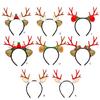 Reindeer Antler Headband Ornament Adjustable Size Christmas Reindeer Headband with Soft Antlers and White Sphere