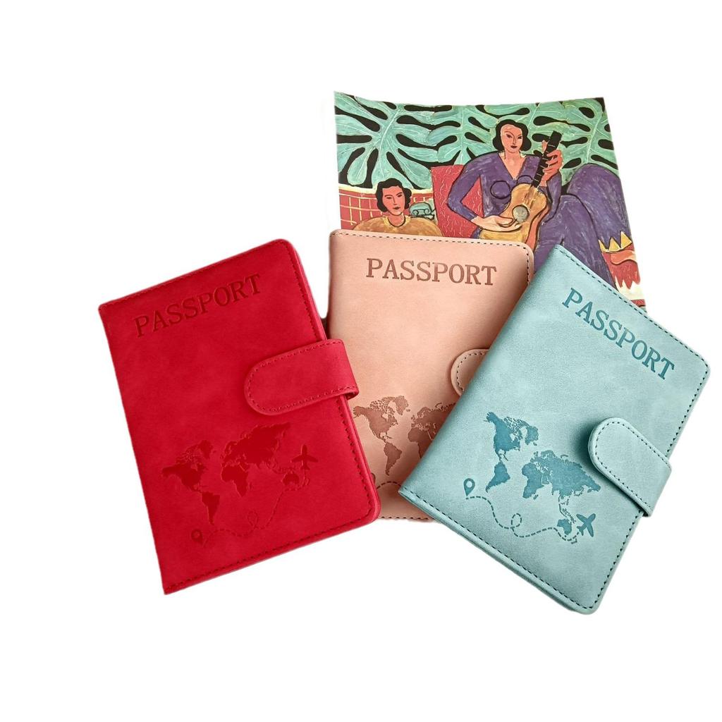 Customizable Multi-Color PU Leather Passport Holder Set