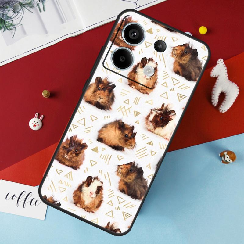 Cute Cartoon Guinea Pig Case For Xiaomi Redmi Note 13 Pro 14 12 11 10 15 Pro Plus Redmi 10C 12C 13C 14C 15C 15 Cover