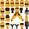 20 Pack Garden Hose Connector Kit ABS Material 1/2'' Diameter Quick Connect Y Splitter Male/Female Connectors