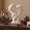 Modernes Herz-Rosen-Ornament Romantisches Herz-Statuen-Ornament Kreatives Liebes-Ornament Valentinstagsgeschenk