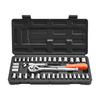 Socket Set, 39 Pieces, 9.5 & 6.4 mm Drive Socket and Ratchet Set, SAE and Metric Size, Mechanic Tool Kit with Ratchet Wrench, Accessories, Storage