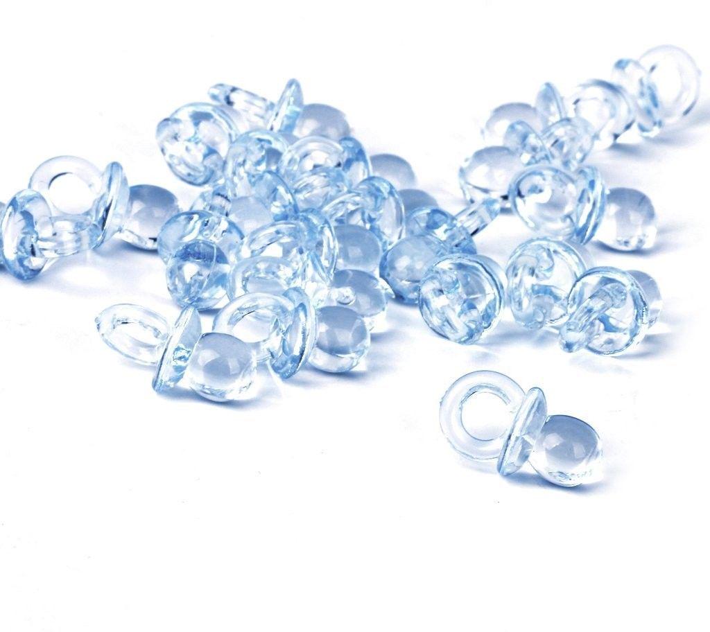 50 Pink & Blue Baby Shower Pacifier Decorations for Boys & Girls