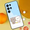 Peach And Goma Mochi Cat Case For Samsung Galaxy S22 S23 Ultra S20 FE S21 FE Note 10 20 Ultra S8 S9 S10 Plus Cover