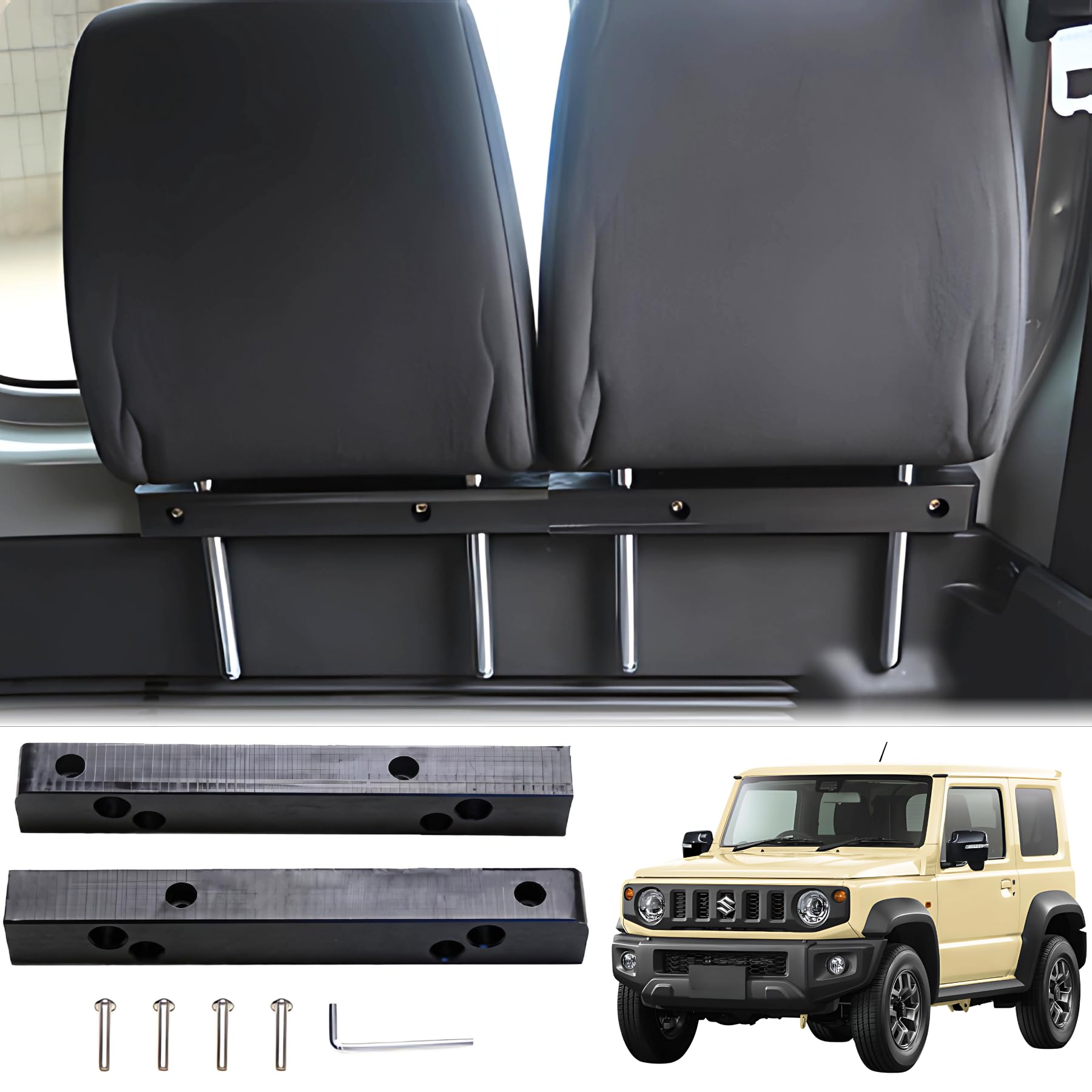 

Держатель подголовника Mellbo для Suzuki Jimny JB64W и Jimny Sierra, индивидуальное легкое хранение на подголовнике JB74W. аксессуар, деталь, установка, 2 шт.