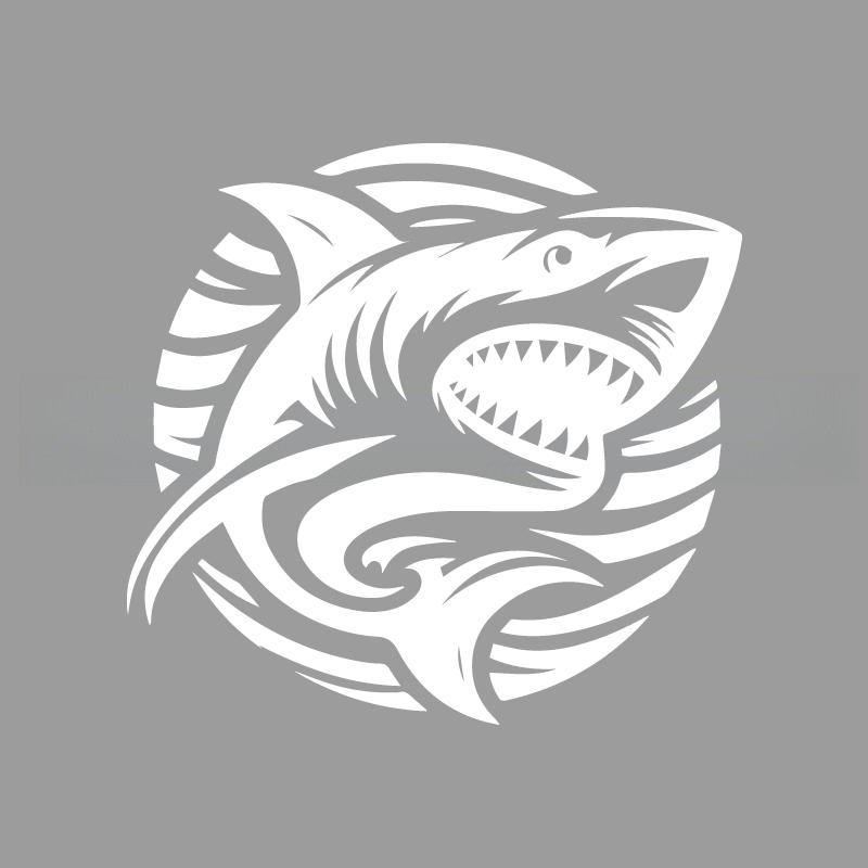 Shark surfing with teeth bared creative&funny stickers for cartoon fans&lover,high quality for car trucks motorcycles &laptops
