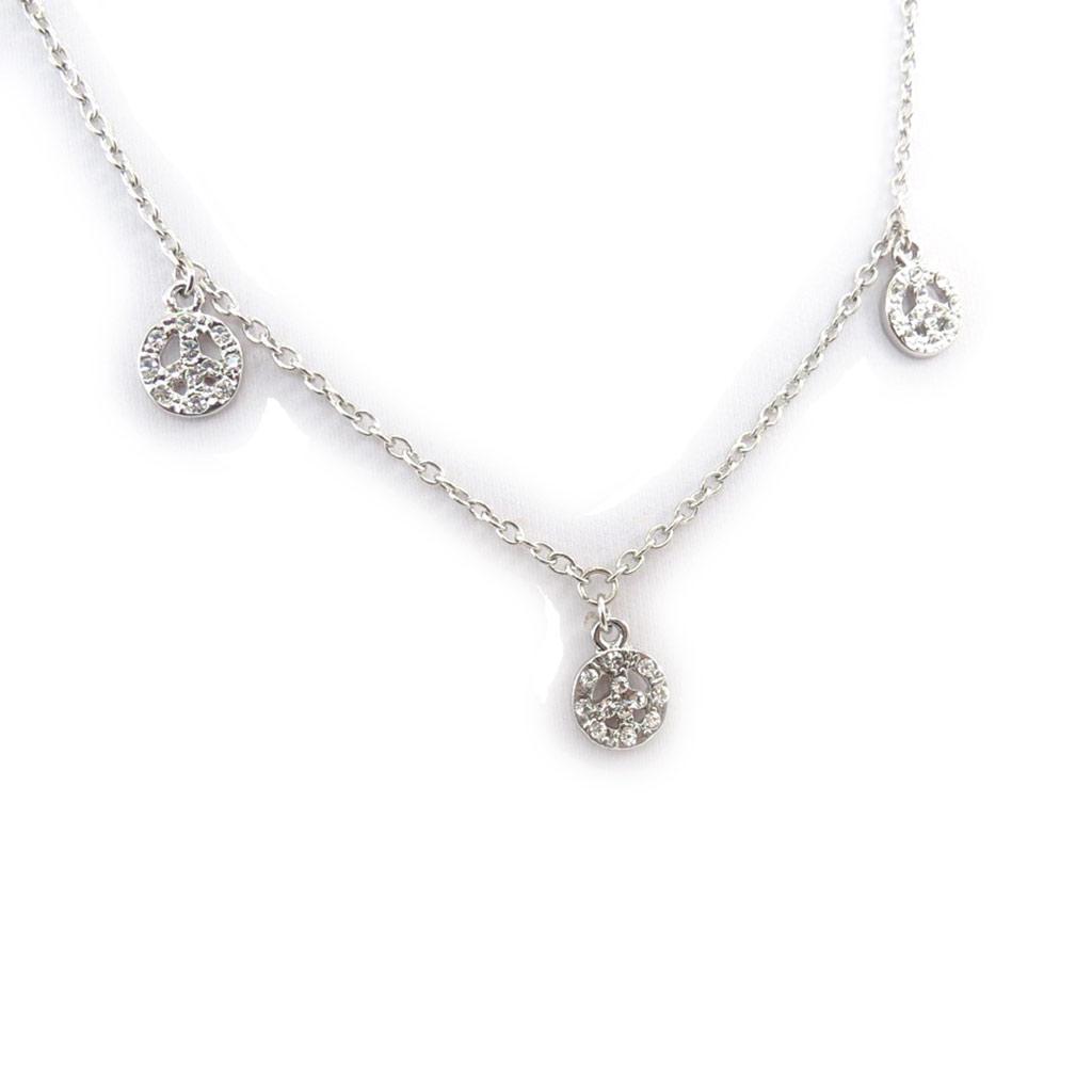 Les Trésors De Lily [K0281] - Chaine de taille Créateur 'Peace' argenté