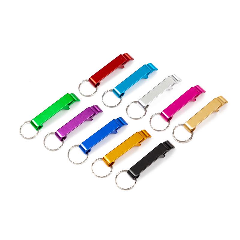 Large Aluminum Alloy Mini Bottle & Can Opener Keychain with LOGO - Creative Beer Opener Gift Standard
