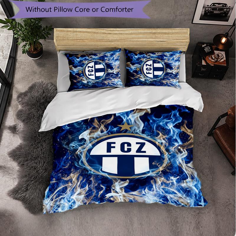 Biancheria da letto a tema FC Zürich Set 3 Pezzi Copripiumino Biancheria da letto decorativa per camera da letto per adolescenti Decorazione per la casa