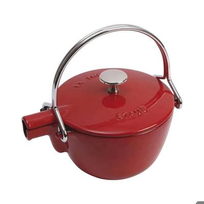 Cast Iron Teapot - STAUB - Red - Enameled - High Quality - Elegant Design