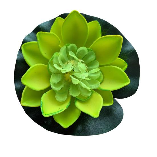 Floating Artificial Lotus Flowers with Lotus Leaf Realistic Faux Pond Plants Ornament for Lake Pool Aquarium Water Decoration