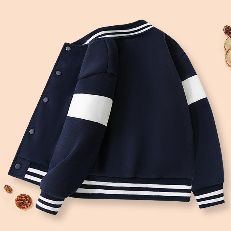 

Детская осенне-зимняя бейсбольная куртка Color Block - Универсальный повседневный кардиган 150 cm