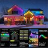 Smart Permanent Outdoor Lights RGB LED Smart Eaves Lights Fairy Lights IP67 Waterproof Eave Lighting for House Roof Christmas
