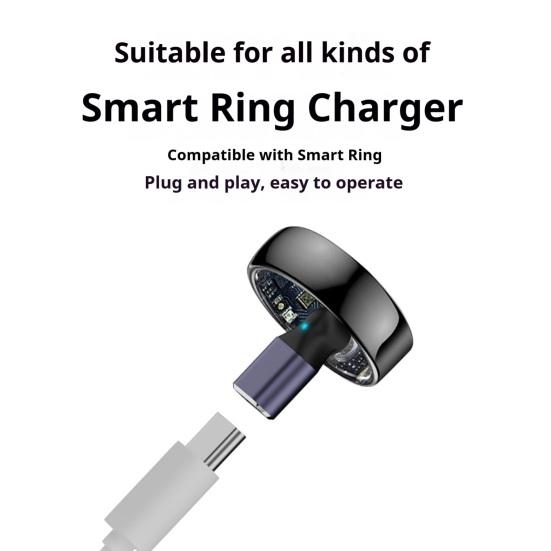 Smart Ring Charger Adapter Aluminum Alloy N52 Magnetic Type-C Female Smart Ring Charging Converter Connector Smart Ring Accessories