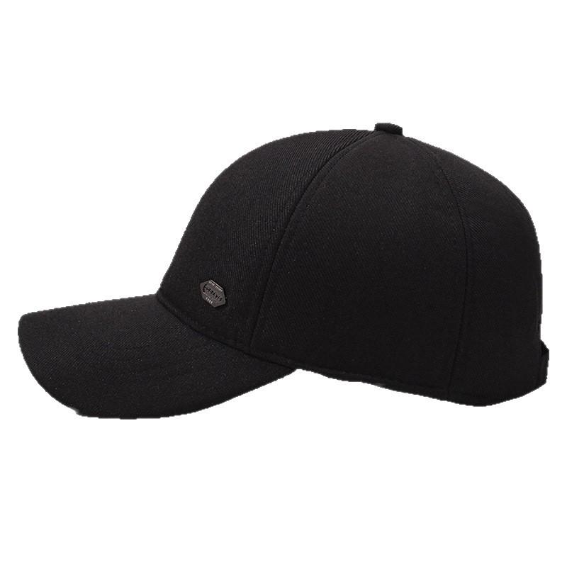 Men's Thickened Woolen Duckbill Hat with Ear Protection - Ideal for Dad, Grandpa, and Elderly - Warm Winter Baseball Cap