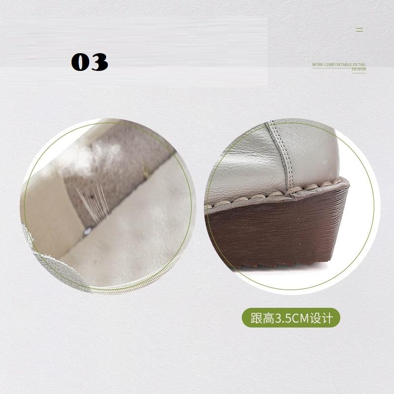 Mode Neu Frühling 3,5 cm Keilabsatz Ballerinas Damen Slipper Damenschuhe Luxus Loafer Damen Handgefertigte Vintage Mokassins Mama Schuhe