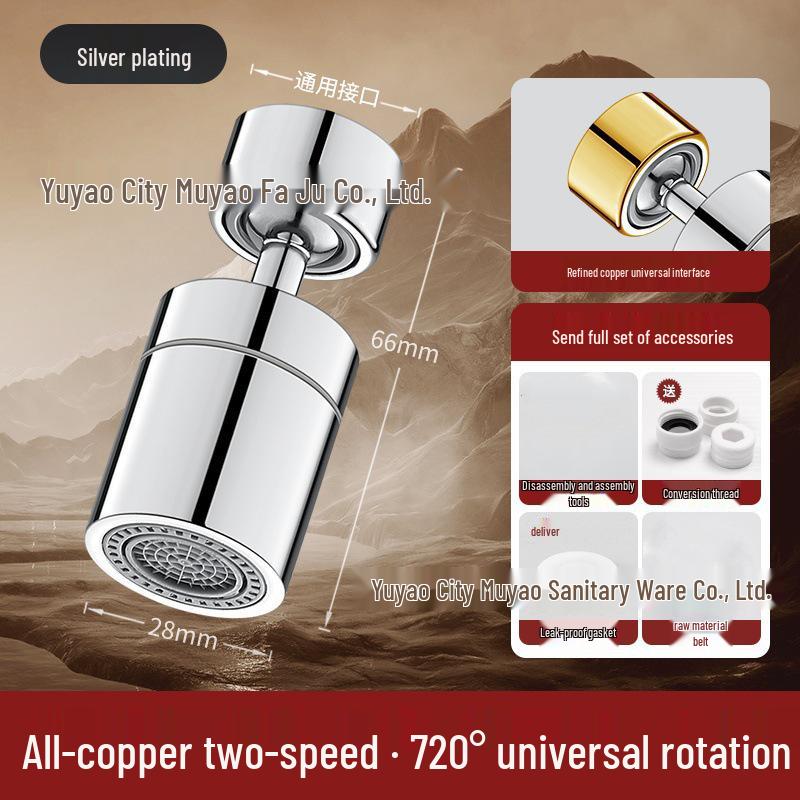 Universal Rotatable Kitchen Faucet Extender & Anti-Splash Aerator Filter