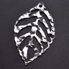 6pcs Silver Color Plant Tree Leaf Flower Charms For Jewelry Making Earring Necklace Connector Stainless Steel Charm Pendant Bulk