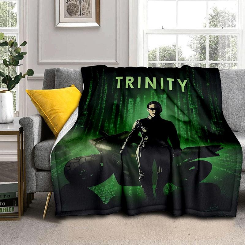 1pc Matrix Code Neon Future Cartoon Blanket,Portable Throw for Travel & Camping, All Season Cozy Blanket,Ideal Gift