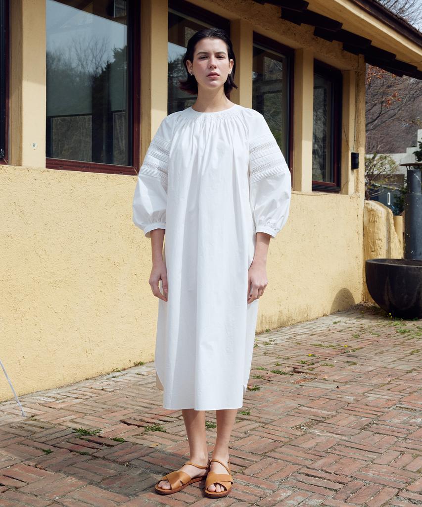 FRITUR Rosie Pintuck Dress White_F262Op06