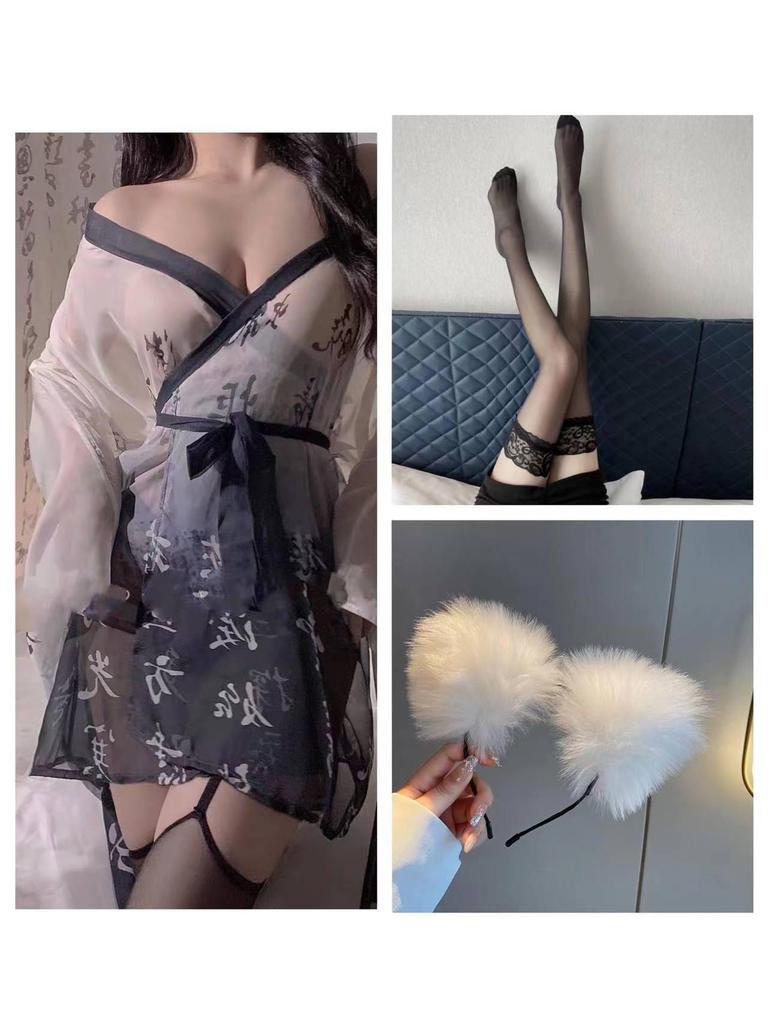 Anime Cosplay Temptation Lingerie Bodysuit Set